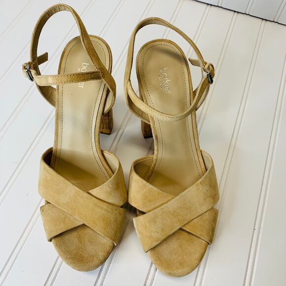 Botkier Plateau Nude Suede Platform Heels Sz 9 NWOT - Picture 2 of 9